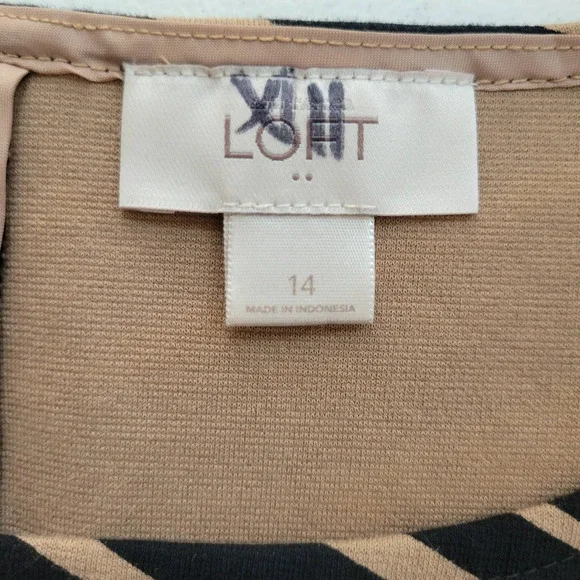 LOFT Sleeveless Striped Zip-up Dress - Picture 6 of 6